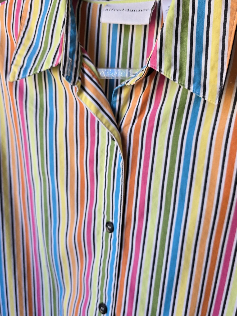 🌈Colorful Striped Bright Button Up Vintage Top🌈